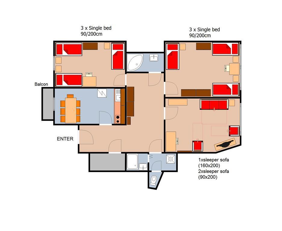 With 2 Bathrooms- 5 Minutes From Old Town - 102 M2